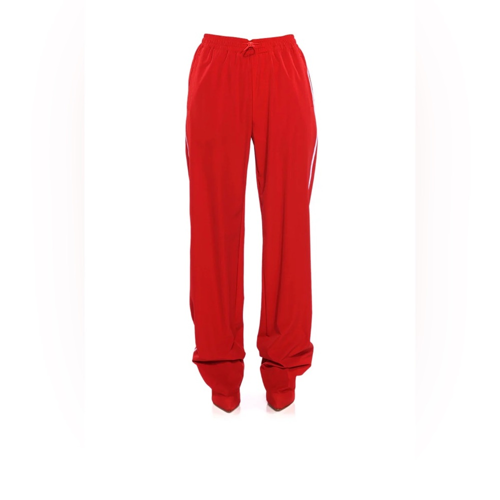 Brand New Akira Azalea Wang Red Oversized Track Pants High Heel Boots Size 10